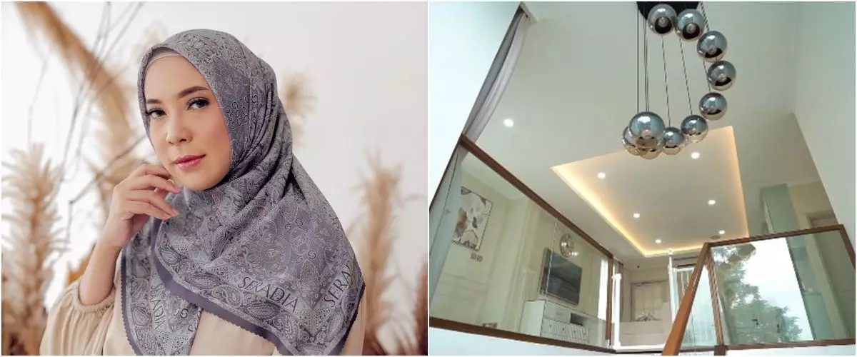 Punya rumah serba canggih, 9 potret ruang tamu Fitri Tropica ini unik ada mini pantry