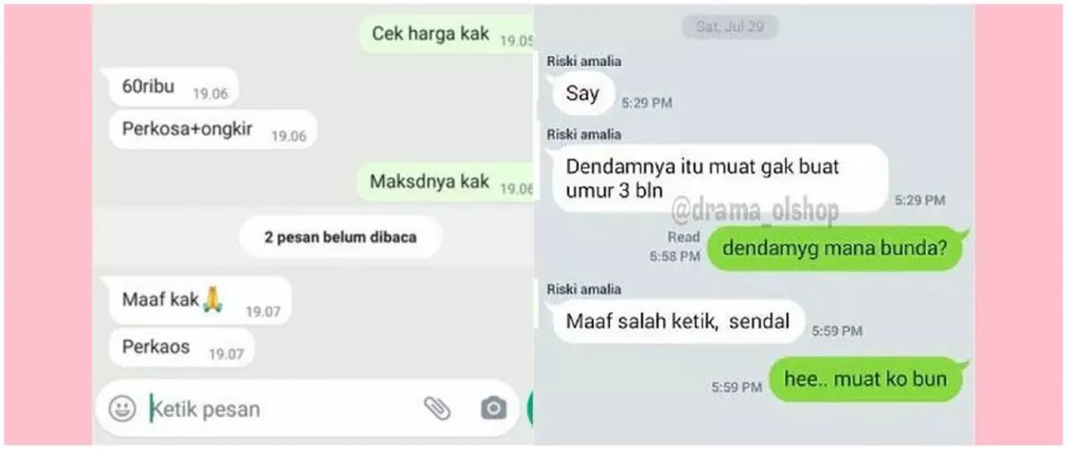 Gegara typo, 11 chat lucu salah paham pas lagi tawar barang ini bikin cekikikan