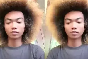 Aksi kocak pria kribo coba pakai peci bikin ngakak