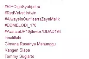 #RIPOlgaSyahputra jadi trending topic