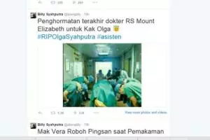 Teka-teki akun Twitter pengunggah foto hoax penghormatan untuk Olga