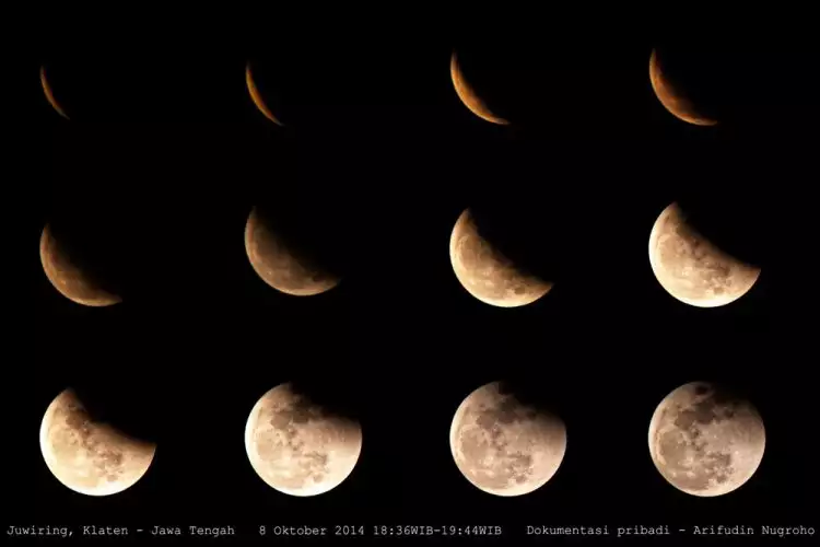 Ini 19 lokasi untuk kamu mengamati gerhana bulan total malam ini