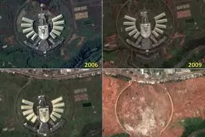 Kemegahan gedung Garuda ini tinggal kenangan, kini rata dengan tanah