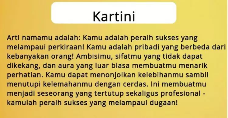 Saat aplikasi Facebook mendefinisikan nama 'Kartini'