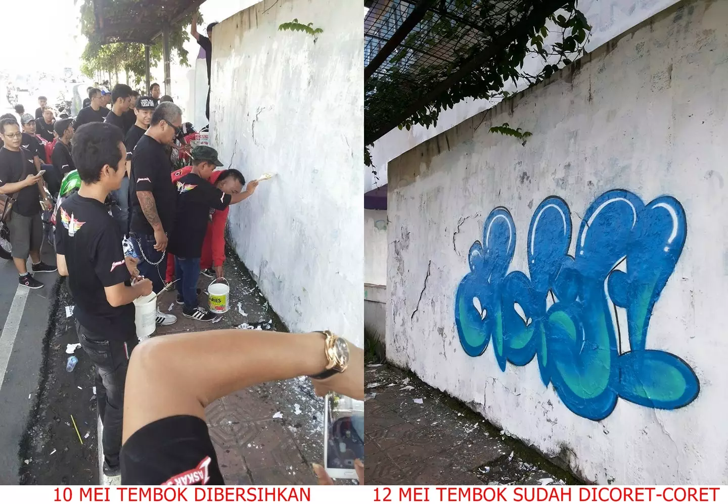 Hari ini bersih, besoknya dicoret lagi, terlalu sekali vandalisme ini