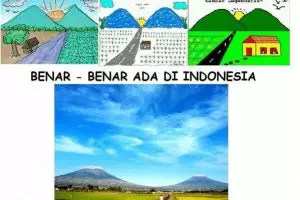 Dua gunung yang suka digambar zaman SD ternyata beneran ada