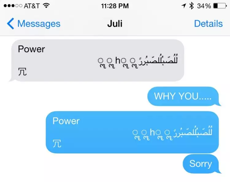 iPhone jadi nge-hang jika terima pesan huruf Arab? Ini penjelasannya