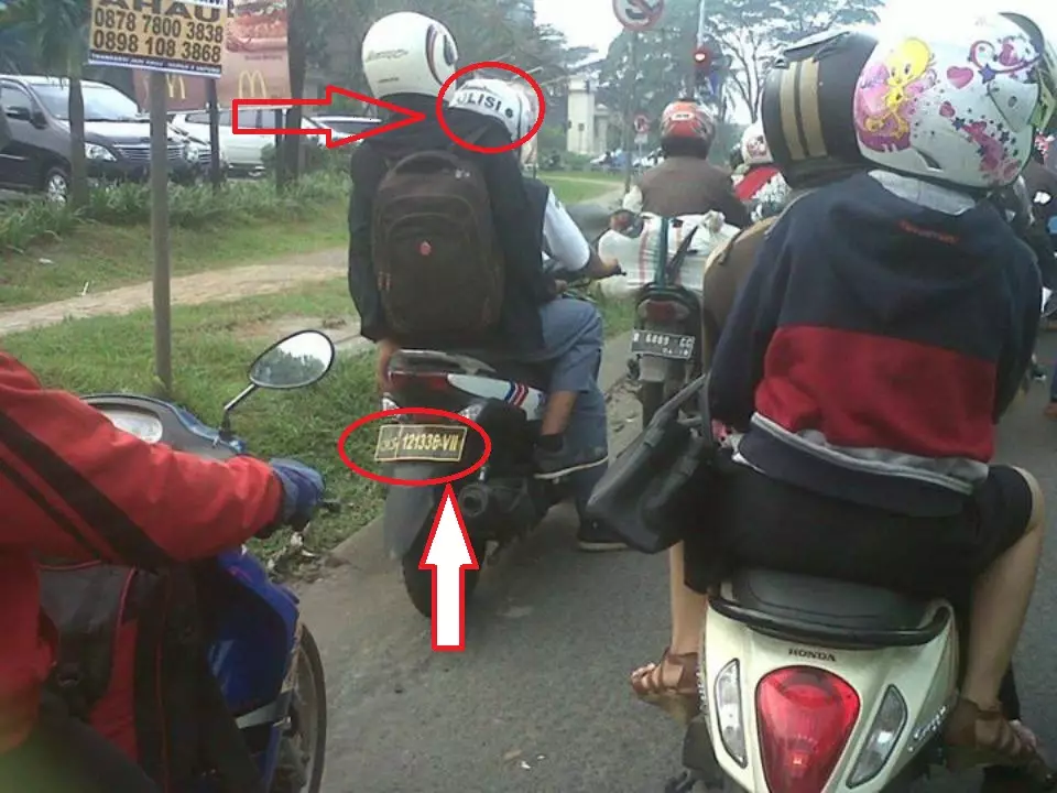 Bukanya patroli, motor polisi ini digunakan pelajar ke sekolah