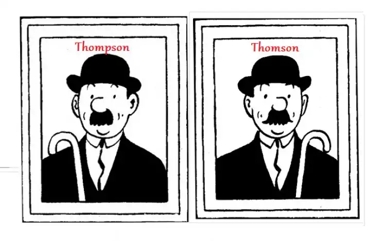 Ini perbedaan Thomson dan Thompson dalam serial Tintin