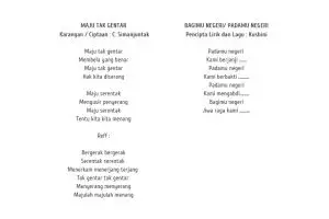 2 Lagu nasional ini kok susah banget ya ngapalinnya? Bener enggak? 