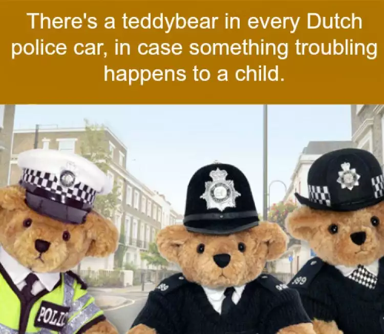 Polisi Belanda selalu bawa boneka Teddy Bear saat patroli, mengapa?
