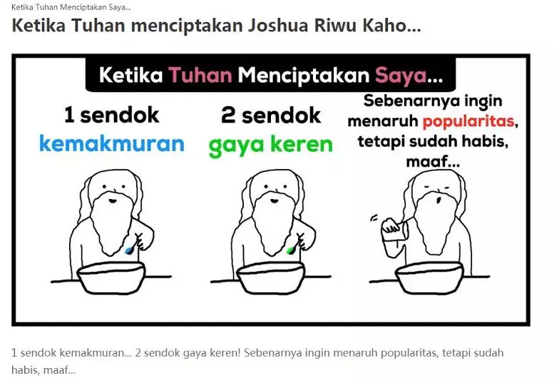 'Bahan' apa yang dipakai 'Tuhan' ciptakan kamu bisa lihat di situs ini