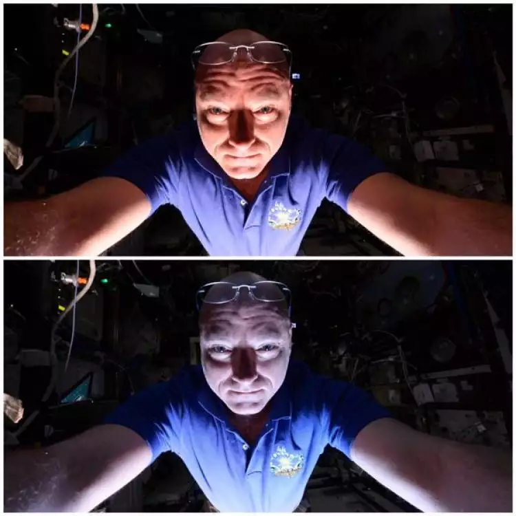 Selfie dari dalam pesawat luar angkasa, wah, wah!