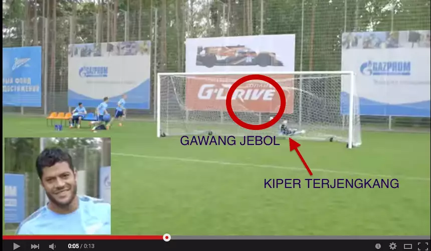 VIDEO: Tendangan Hulk bikin kiper terjengkang, jala gawang jebol!