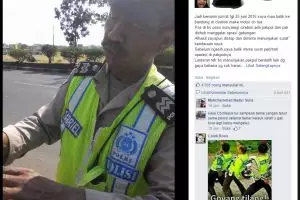 Hendak tilang pengendara tanpa surat tugas, polisi ini malu sendiri