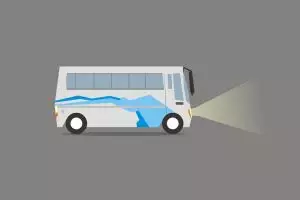 Jangan kaget, ini alasan kenapa tiap kursi bus berwarna biru nyentrik