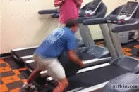 6 Tingkah konyol orang jatuh dari treadmill 