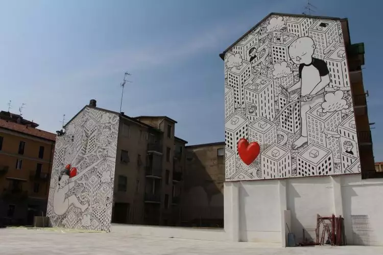 Lainnya membenci, warga di Milan justru minta rumahnya digambari mural