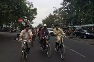 Napak tilas zaman perjuangan dengan konvoi sepeda ontel