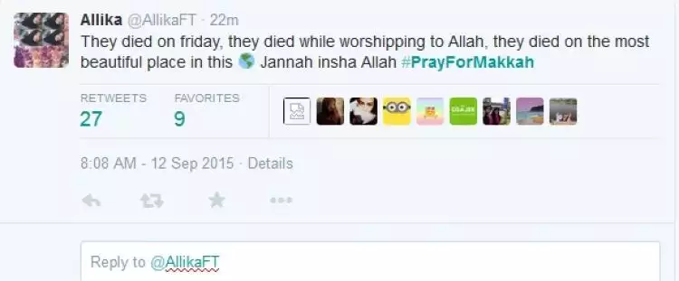 Insiden crane jatuh di Mekkah, netizen ikut berduka