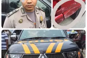 Tabrak mobil warga, polisi ini ternyata nggak punya SIM