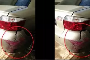 Istri polisi tabrak mobil parkir, malah korbannya yang disalahkan