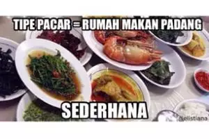 Meme rumah makan padang bikin kamu tertawa ngakak