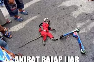 Meme-meme balap liar bikin ngekek nggak ketulungan 