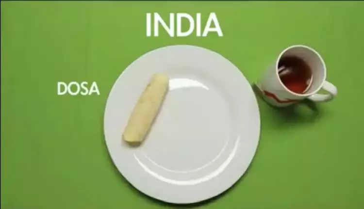 Menu sarapan berbeda dari berbagai negara, di India sarapan dosa