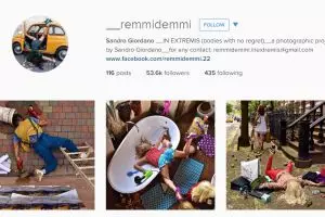 17 Karya unik Sandro Giordano, fotografer spesialis pose terjungkal