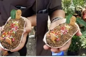 Kesal dengan mantan, bisa lahap sampai habis ice cream kuburan mantan