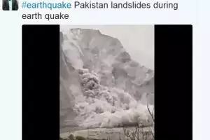 VIDEO: Ngerinya tanah longsor akibat gempa bumi 7,5 SR di Pakistan
