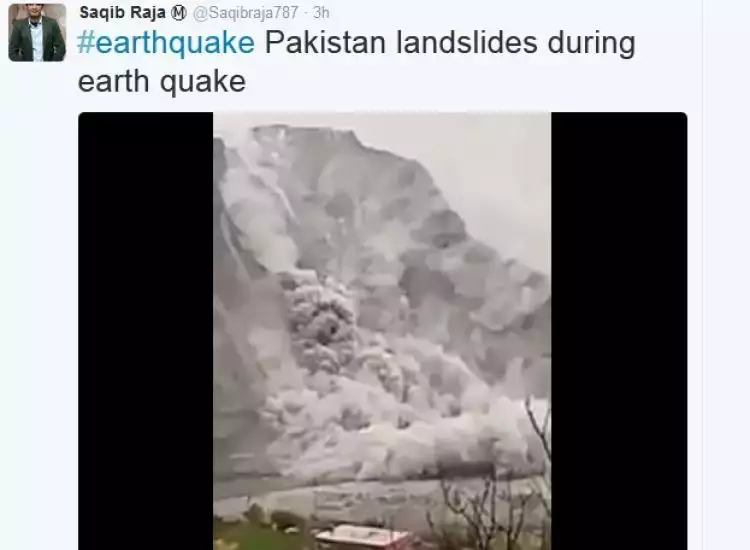VIDEO: Ngerinya tanah longsor akibat gempa bumi 7,5 SR di Pakistan