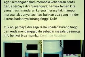 Status kocak ini sindir iklan jualan obat peninggi badan