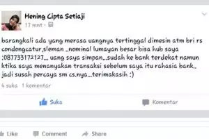 Berniat kembalikan uang di ATM, kejujuran perempuan ini bikin salut!