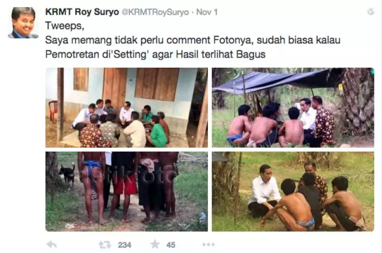 Pria dulu tinggal bareng Suku Anak Dalam ini skak pengikut Roy Suryo