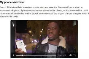 Pria ini selamat dari tragedi Paris berkat smartphone-nya