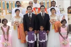 Pernikahan ini melibatkan orang-orang kembar, antimainstream! 