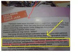Buku LKS SD ini ajarkan perselingkuhan Saras 008 & Spiderman, parah!