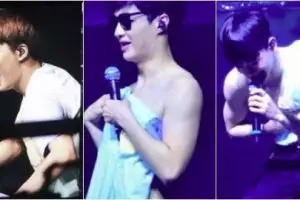 Boyband ini malu berat, ketahuan para fansnya ketika sedang ganti baju