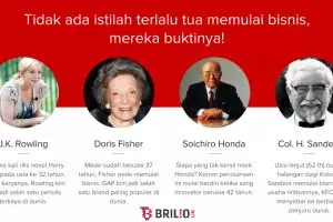  Tidak ada istilah terlambat memulai bisnis, mereka buktinya!