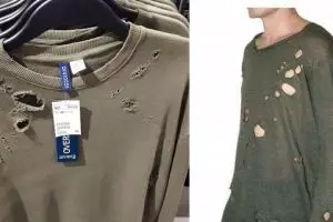 Tren fashion unik, kaos rombeng ini dijual ratusan ribu di mal