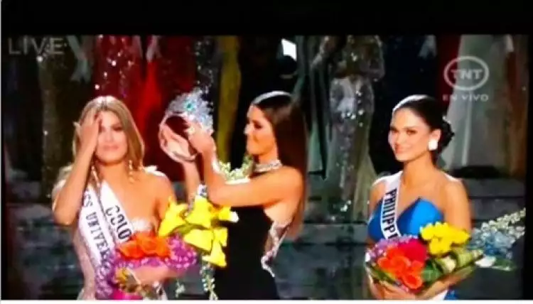 Host Miss Universe 2015 salah sebut nama pemenang, ups!