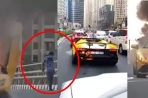 Niat pamer di jalan raya, Lamborghini berakhir gosong