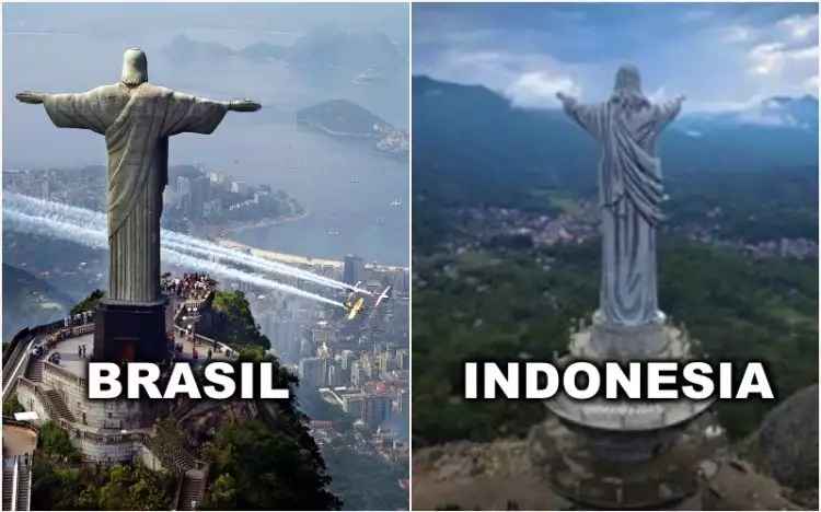 Ada di Indonesia bukan di Brasil, patung ini tertinggi di dunia