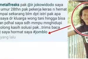 Masih jomblo pemuda ini mengadu ke Jokowi, apa respon presiden?