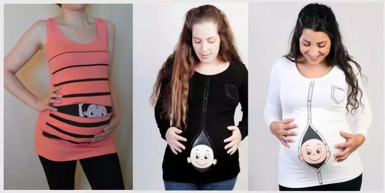 Desain kaos unik ini khusus untuk ibu hamil, jadi ingin cepat nikah