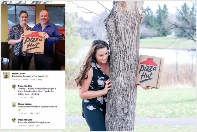 Iseng foto mesra dengan pizza, gadis ini malah dapat kado tak terduga