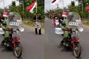 20 Gaya unik orang Indonesia saat karnaval, kocak banget!