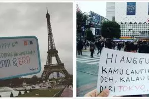 Usaha unik, jasa foto tulisan ucapan selamat di luar negeri